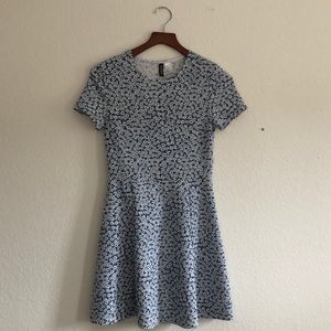 Baby Blue Divided Floral Dress